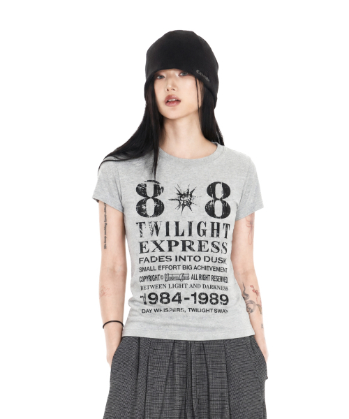 IDWS（アイドンワナセル）の「[W]Novichi T-Shirt Gray（Tシャツ/カットソー・レディース・その他・OS）」の13枚目の写真