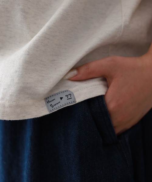 Emago（イマゴ）の「EMAGO ﾏﾘﾝﾌﾟﾘﾝﾄﾚｷﾞｭﾗｰT 半袖（Tシャツ/カットソー・レディース・チャコールグレー/グリーン/アイボリー・FREE）」の10枚目の写真