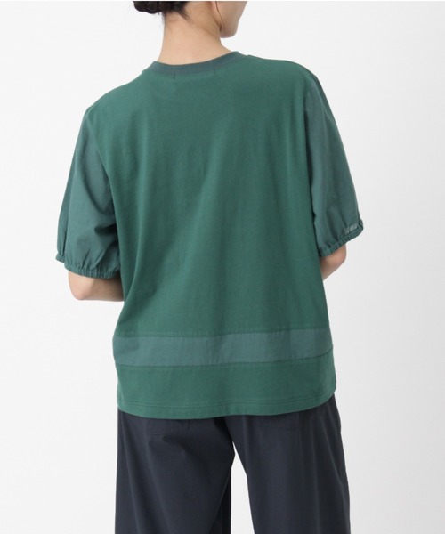 SUPER HAKKA（スーパーハッカ）の「ローン×天竺スズランとテマリバナ刺繍カットソー（Tシャツ/カットソー・レディース・グリーン/ブラック/ブルー・FREE）」の7枚目の写真