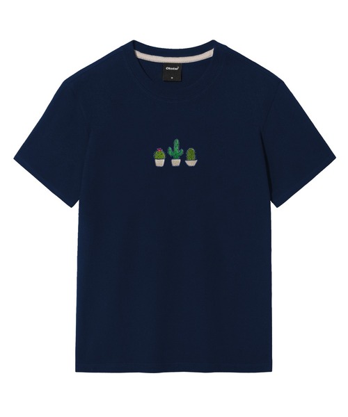 OKSTAR(オクスター)の「サボテン刺繍半袖(Tシャツ/カットソー・レディース・カーキ/ダークグレー/ライトベージュ/ライトグレー/クリーム/ダークブルー/ベージュ/ダークグリーン/ホワイト/グレー/ネイビー/ブラック・3XL/2XL/4XL/LARGE/MEDIUM/SMALL/X-LARGE)」の11枚目の写真