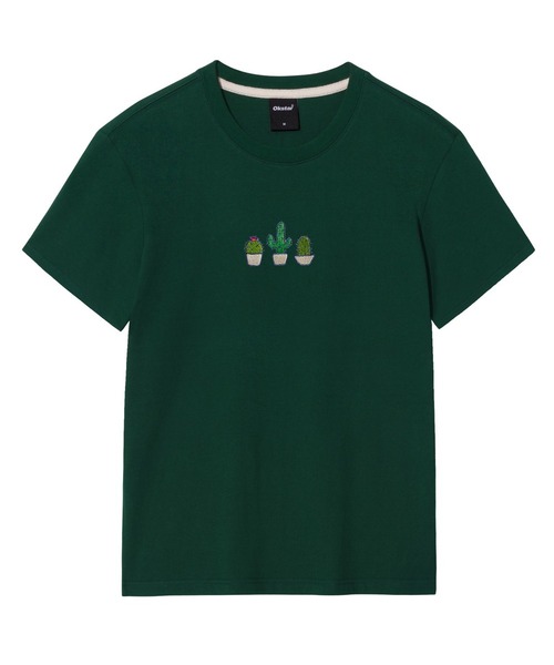 OKSTAR(オクスター)の「サボテン刺繍半袖(Tシャツ/カットソー・レディース・カーキ/ダークグレー/ライトベージュ/ライトグレー/クリーム/ダークブルー/ベージュ/ダークグリーン/ホワイト/グレー/ネイビー/ブラック・3XL/2XL/4XL/LARGE/MEDIUM/SMALL/X-LARGE)」の9枚目の写真