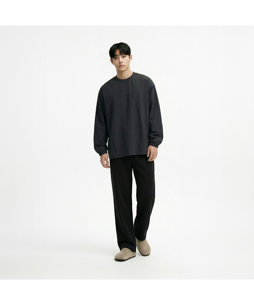 OKSTAR(オクスター)の「セミワイドスウェットパンツ - 2カラー(スウェットパンツ・レディース・ブラック/グレー・MEDIUM/LARGE/X-LARGE)」の1枚目の写真