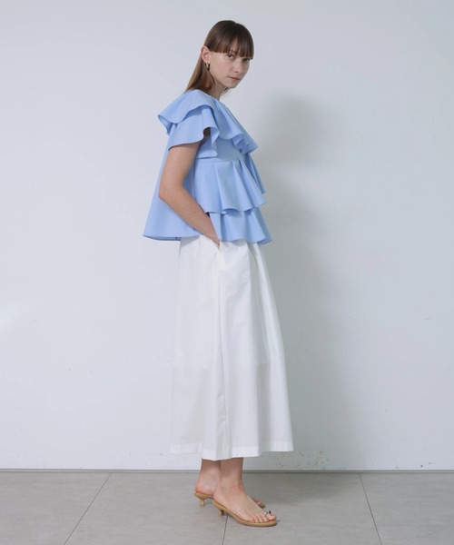 CADUNE(カデュネ)の「タックフレアーパンツ(その他パンツ・レディース・ホワイト/ブラック・38/36/34)」の7枚目の写真