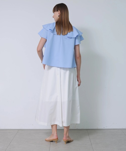 CADUNE(カデュネ)の「タックフレアーパンツ(その他パンツ・レディース・ホワイト/ブラック・38/36/34)」の8枚目の写真