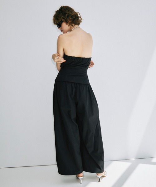 JOSE MOON(ジョゼムーン)の「GATHER PANTS JUMPSUITS/ギャザーパンツジャンプスーツ(つなぎ/オールインワン・レディース・ブラック・36/38)」の6枚目の写真