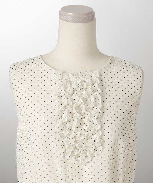 HUIT bouquet(ユイット)の「プリーツ ドット柄 ワンピース HUIT(ワンピース・レディース・ブラック/アイボリー・M/S)」の13枚目の写真