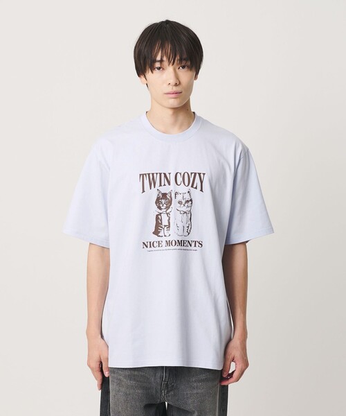 NICE WEATHER(ナイスウェザー)の「<NICE WEATHER>アニマルプリント Tシャツ(Tシャツ/カットソー・メンズ・ライトブルー/モカ/ホワイト・S/XS/L/M)」の22枚目の写真