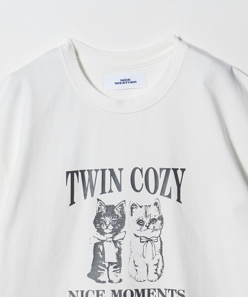 NICE WEATHER(ナイスウェザー)の「<NICE WEATHER>アニマルプリント Tシャツ(Tシャツ/カットソー・メンズ・ライトブルー/モカ/ホワイト・S/XS/L/M)」の9枚目の写真