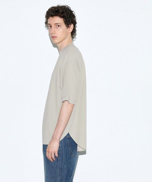 coca(coca)(コカ)の「ライトエンボスラウンド半袖Tシャツ(Tシャツ/カットソー・メンズ・ライトグレー/ブラック・L/XL/M)」の4枚目の写真