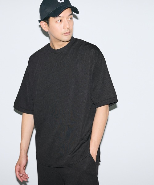 coca(coca)(コカ)の「ライトエンボスラウンド半袖Tシャツ(Tシャツ/カットソー・メンズ・ライトグレー/ブラック・L/XL/M)」の8枚目の写真