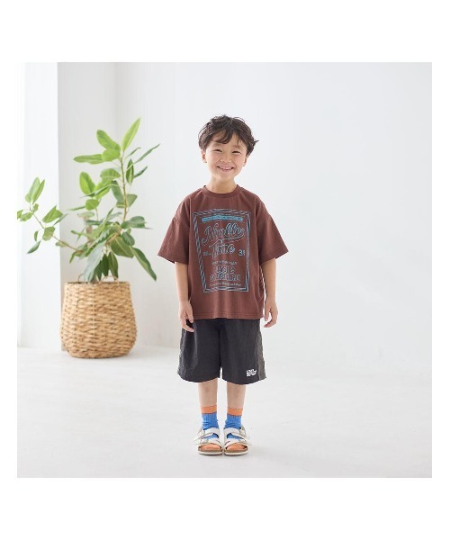 LYKKE(リッケ)の「プリント半袖Tシャツ(Tシャツ/カットソー・キッズ・ブラウン/ブルー/ブラック/アイボリー・120/130/110/100/150/90/140)」の7枚目の写真
