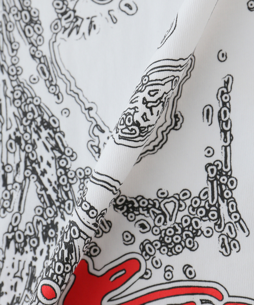 DIME（ダイム）の「【Dime/ダイム】ABSTRACT T-SHIRT（Tシャツ/カットソー・レディース・ラベンダー/ブラック/オリーブ・XX-SMALL）」の5枚目の写真