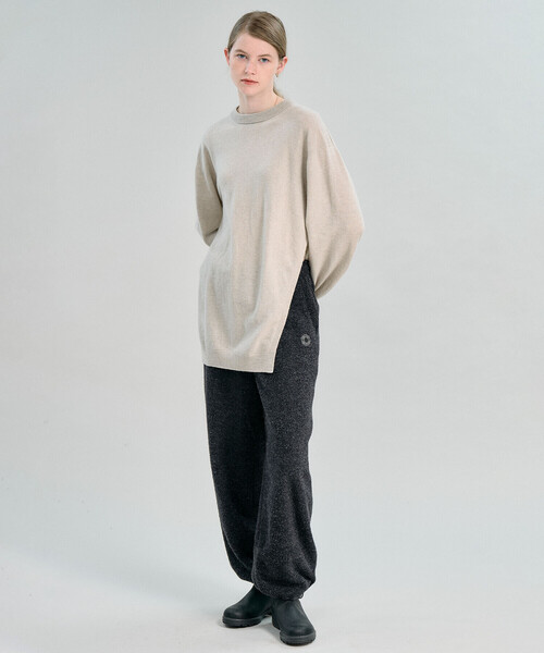 ORCIVAL(オーシバル)の「ORCIVAL | ブラッシュドフリース イージーパンツ WOMEN(その他パンツ・レディース・オートミール/チャコール・1)」の4枚目の写真