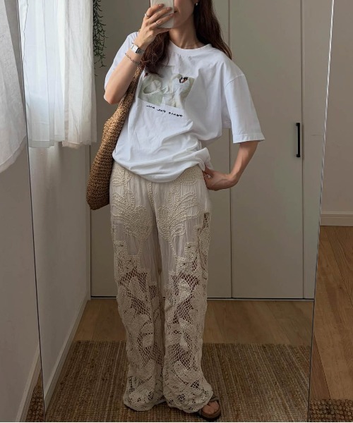 SUGAR BISKET(シュガービスケット)の「クロシェレース ワイドパンツ(その他パンツ・レディース・ホワイト系その他/ベージュ系その他/ベージュ/ホワイト・フリー)」の17枚目の写真