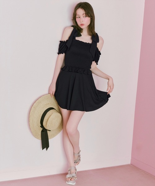WILLSELECTION(ウィルセレクション)の「シャーリングオフショルスイムウェア(その他・レディース・オフホワイト/ブラック/ピンク・FREE)」の18枚目の写真