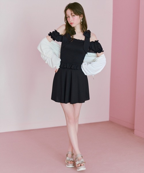 WILLSELECTION(ウィルセレクション)の「シャーリングオフショルスイムウェア(その他・レディース・オフホワイト/ブラック/ピンク・FREE)」の19枚目の写真