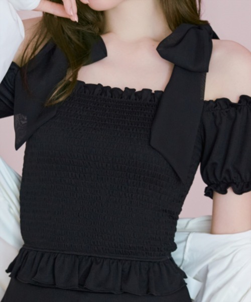 WILLSELECTION(ウィルセレクション)の「シャーリングオフショルスイムウェア(その他・レディース・オフホワイト/ブラック/ピンク・FREE)」の21枚目の写真