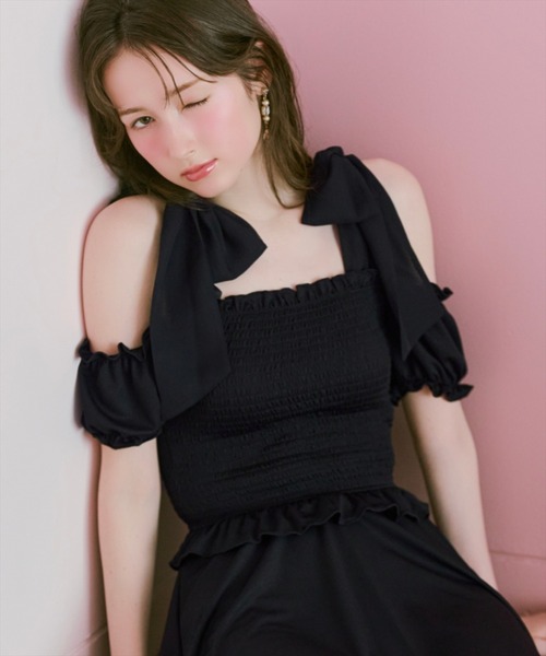WILLSELECTION(ウィルセレクション)の「シャーリングオフショルスイムウェア(その他・レディース・オフホワイト/ブラック/ピンク・FREE)」の16枚目の写真