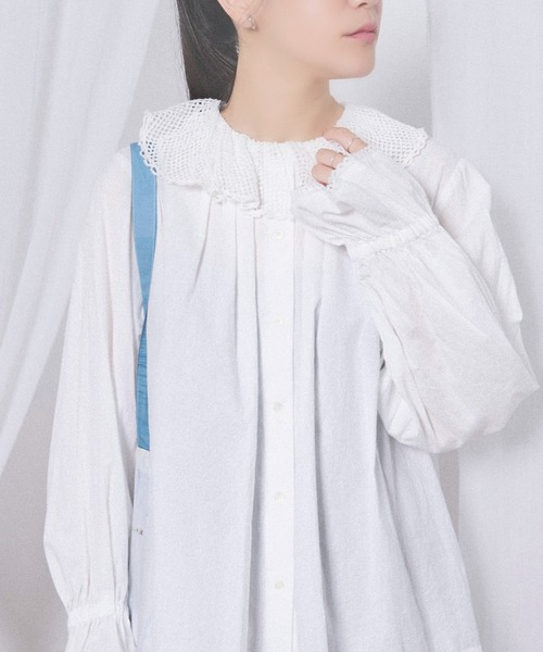 fig London(フィグロンドン)の「Kitty lace blouse(シャツ/ブラウス・レディース・ホワイト/その他/ブラック・FREE)」の1枚目の写真