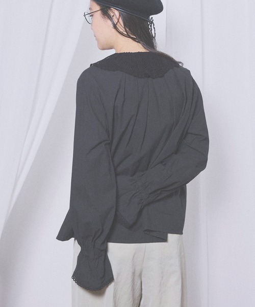 fig London(フィグロンドン)の「Kitty lace blouse(シャツ/ブラウス・レディース・ホワイト/その他/ブラック・FREE)」の8枚目の写真