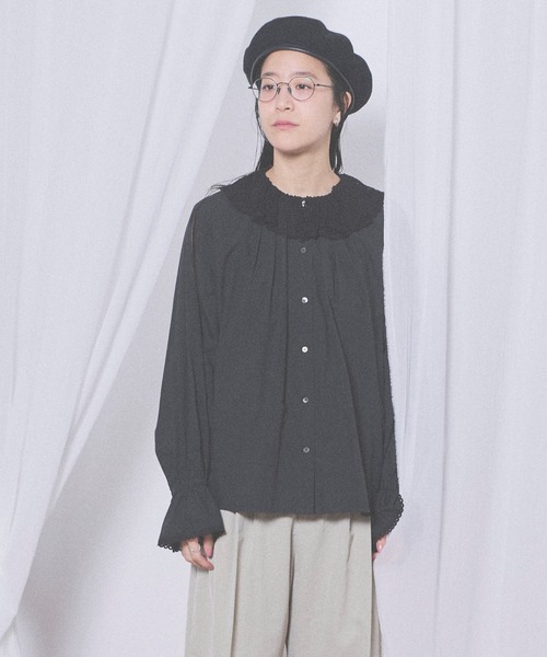 fig London(フィグロンドン)の「Kitty lace blouse(シャツ/ブラウス・レディース・ホワイト/その他/ブラック・FREE)」の7枚目の写真