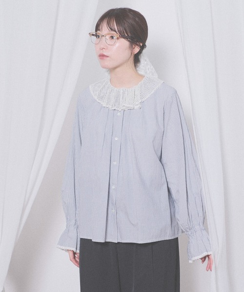 fig London(フィグロンドン)の「Kitty lace blouse(シャツ/ブラウス・レディース・ホワイト/その他/ブラック・FREE)」の14枚目の写真