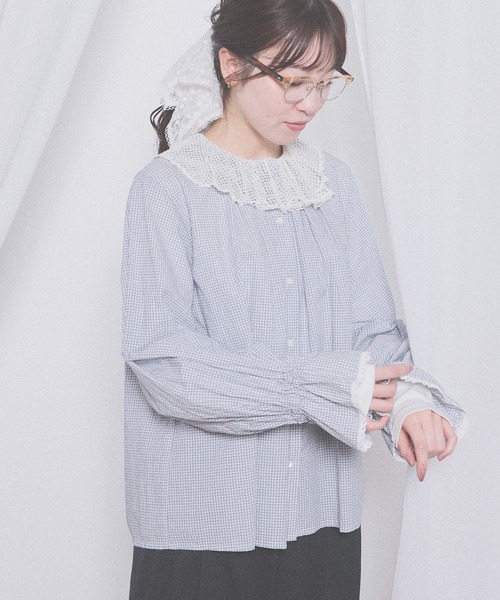 fig London(フィグロンドン)の「Kitty lace blouse(シャツ/ブラウス・レディース・ホワイト/その他/ブラック・FREE)」の13枚目の写真