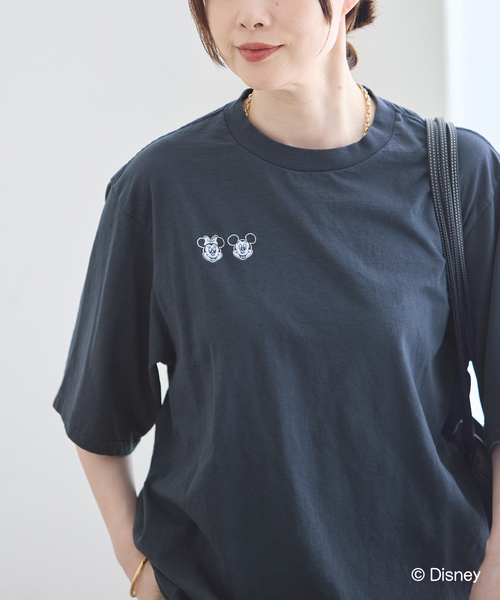 JANE SMITH / JOHN SMITH(ジェーンスミスジョンスミス)の「JANE SMITH/ジェーンスミス / MICKEY&MINNIE FACE S/S Tシャツ(Tシャツ/カットソー・レディース・ホワイト/ブラウン/ネイビー・SMALL)」の3枚目の写真
