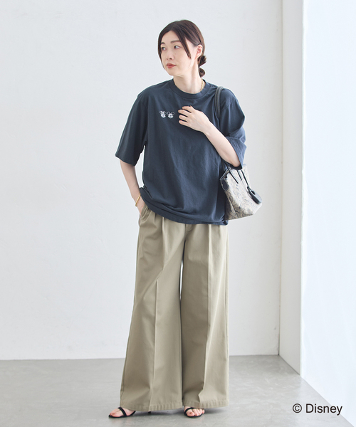 JANE SMITH / JOHN SMITH(ジェーンスミスジョンスミス)の「JANE SMITH/ジェーンスミス / MICKEY&MINNIE FACE S/S Tシャツ(Tシャツ/カットソー・レディース・ホワイト/ブラウン/ネイビー・SMALL)」の6枚目の写真