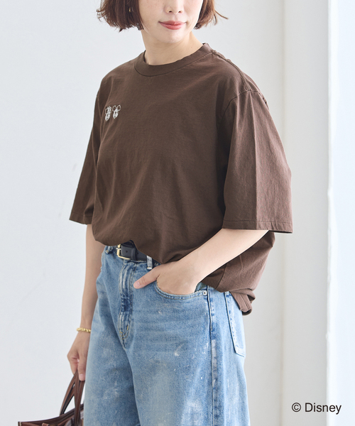 JANE SMITH / JOHN SMITH(ジェーンスミスジョンスミス)の「JANE SMITH/ジェーンスミス / MICKEY&MINNIE FACE S/S Tシャツ(Tシャツ/カットソー・レディース・ホワイト/ブラウン/ネイビー・SMALL)」の13枚目の写真