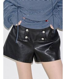 jouetie | ダブルボタンフェイクレザーショートパンツ(その他パンツ)