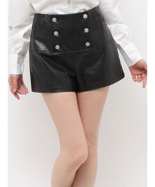 jouetie(ジュエティ)の「ダブルボタンフェイクレザーショートパンツ(その他パンツ・レディース・カーキ/ボルドー/ブラック・FREE)」の6枚目の写真