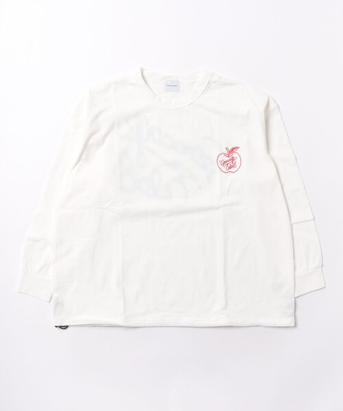 GROOVY COLORS(グルービーカラーズ)の「PTT Jersey Drawstring L/S Tee(Tシャツ/カットソー・キッズ・ホワイト・145cm/135cm)」の1枚目の写真