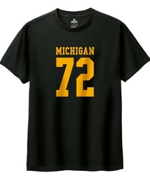 Ol' Basics(オール・ベーシックス) 半袖Tシャツ MICHIGAN ロゴ ナンバリング プリント 5.6オンス トップス カットソー メンズ ユニセックス