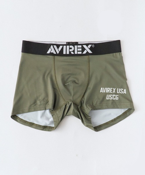 AVIREX(アヴィレックス)の「AVIREX/アビレックス AX USCG BOXER SHORTS ミリタリー ブランドロゴボクサーパンツ ワーク系 アンダーウェア メンズ 物 秋服 2026年秋冬(ボクサーパンツ・メンズ・ブラック/カーキ・XL/L/M)」の2枚目の写真