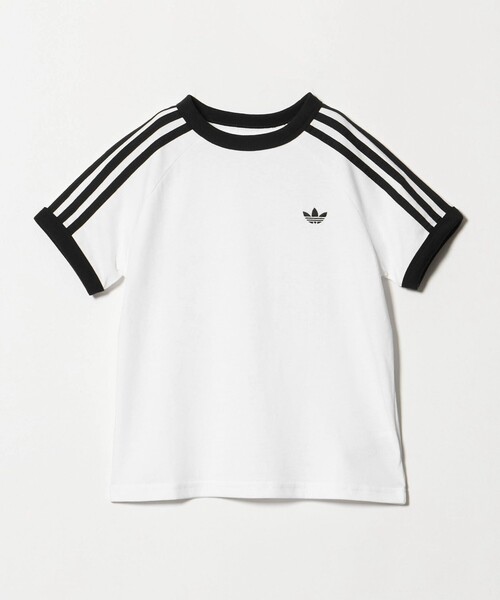 adidas Originals(アディダスオリジナルス)の「【WEB限定】<adidas Originals>スリーストライプ Tシャツ / キッズ 130cm-160cm(Tシャツ/カットソー・キッズ・オフホワイト/ブラック・150cm/140cm/130cm/160cm)」の1枚目の写真
