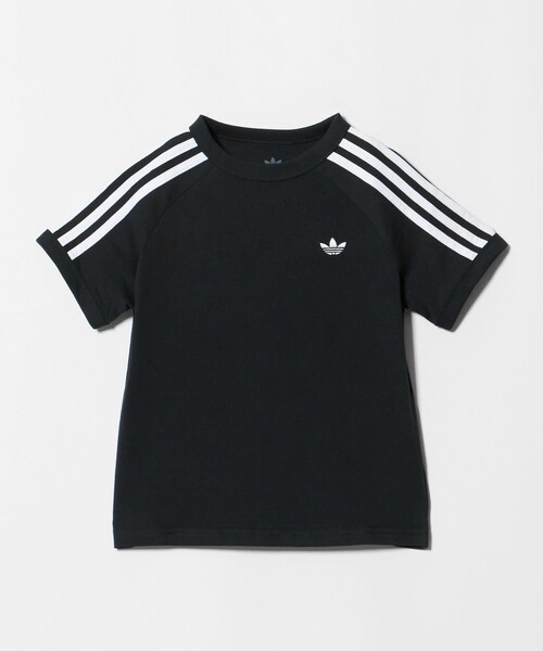 adidas Originals(アディダスオリジナルス)の「【WEB限定】<adidas Originals>スリーストライプ Tシャツ / キッズ 130cm-160cm(Tシャツ/カットソー・キッズ・オフホワイト/ブラック・150cm/140cm/130cm/160cm)」の2枚目の写真