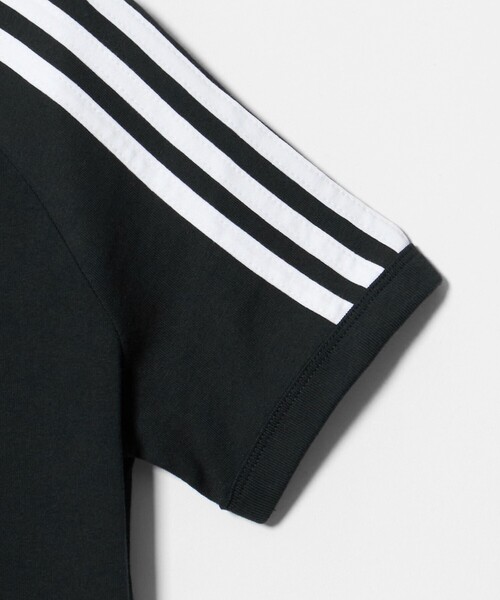 adidas Originals(アディダスオリジナルス)の「【WEB限定】<adidas Originals>スリーストライプ Tシャツ / キッズ 130cm-160cm(Tシャツ/カットソー・キッズ・オフホワイト/ブラック・150cm/140cm/130cm/160cm)」の4枚目の写真