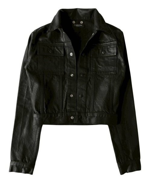 ROYAL FLASH(ロイヤルフラッシュ)の「NO MASS PROD./ノー マス プロッド/017GLM WAXED DENIM JACKET(デニムジャケット・メンズ・ブラック・SMALL/X-SMALL/LARGE/MEDIUM)」の2枚目の写真