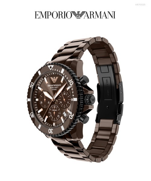 EMPORIO ARMANI(エンポリオアルマーニ)の「エンポリオ・アルマーニ 腕時計 メンズ アナログ セラミック AR70025(アナログ腕時計・メンズ・ブラウン・FREE)」の10枚目の写真