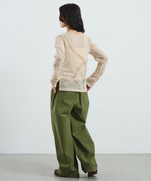 ROSE BUD（ローズバッド）の「FRILL LACE TOP（Tシャツ/カットソー・レディース・ブラック/ライトブルー/オフホワイト・ONE SIZE）」の22枚目の写真