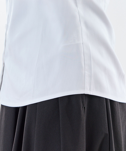 NARACAMICIE(ナラカミーチェ)の「【NARACAMICIE】ツイルフロントフリル長袖シャツ(シャツ/ブラウス・レディース・ホワイト・S/L/M/XL)」の8枚目の写真