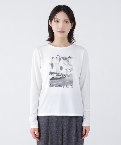 NAVYNAVY(ネイビーネイビー)の「引き算がつくるシンプルスクエアプリントロンT(Tシャツ/カットソー・レディース・ホワイト系その他/ピンク系その他2・FREE)」の9枚目の写真