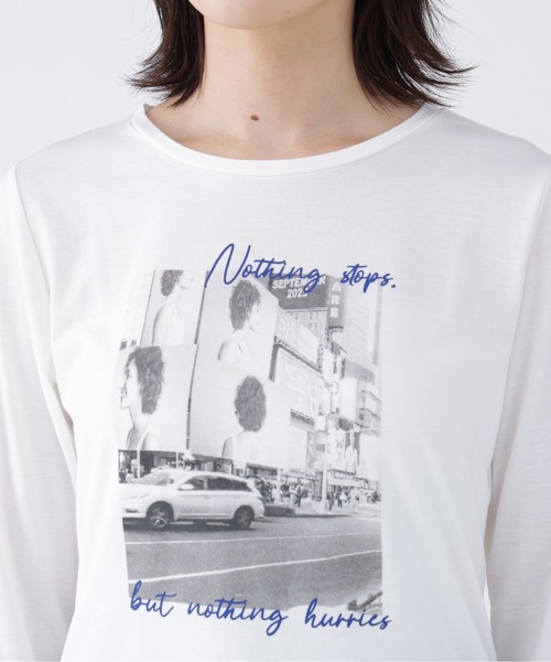 NAVYNAVY(ネイビーネイビー)の「引き算がつくるシンプルスクエアプリントロンT(Tシャツ/カットソー・レディース・ホワイト系その他/ピンク系その他2・FREE)」の6枚目の写真