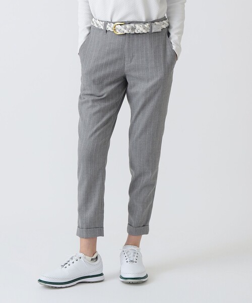 BEAMS GOLF(ビームスゴルフ)の「PURPLE LABEL / ストレッチ ストライプ サキソニー パンツ(その他パンツ・レディース・グレー/ネイビー・SMALL/LARGE/MEDIUM)」の1枚目の写真