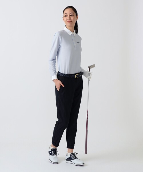 BEAMS GOLF(ビームスゴルフ)の「PURPLE LABEL / ストレッチ ストライプ サキソニー パンツ(その他パンツ・レディース・グレー/ネイビー・SMALL/LARGE/MEDIUM)」の5枚目の写真