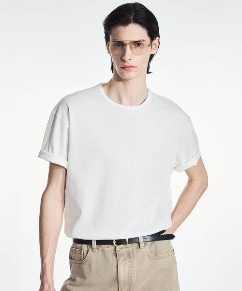 TNGT(ティーエヌジーティー)の「TNGT(ティーエヌジーティー)USAオーガニックコットンTシャツ(Tシャツ/カットソー・メンズ・ブラウン/グレー/ホワイト/ブラック/カーキ・M/L)」の2枚目の写真