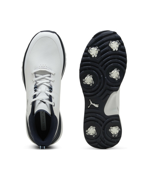 PUMA(プーマ)の「PUMA プーマ メンズ ゴルフ フュージョングリップ ST スパイク シューズ(スニーカー・メンズ・ブラック×シルバー/ホワイト系その他3/ホワイト系その他4・26.0cm/27.0cm/26.5cm/27.5cm)」の4枚目の写真