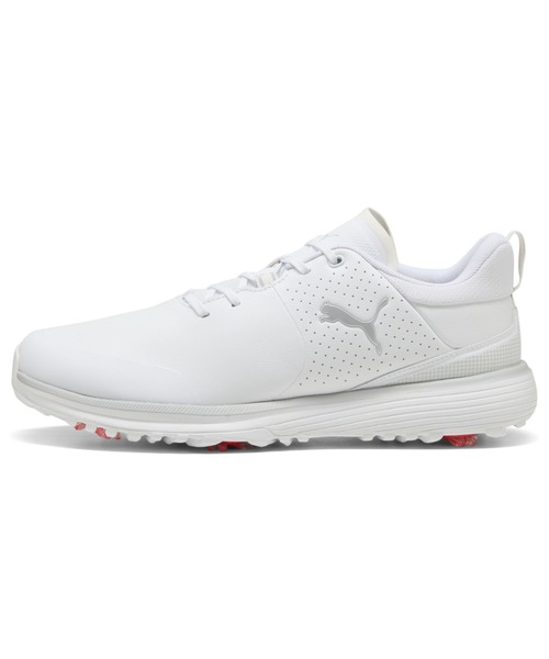 PUMA(プーマ)の「PUMA プーマ メンズ ゴルフ フュージョングリップ ST スパイク シューズ(スニーカー・メンズ・ブラック×シルバー/ホワイト系その他3/ホワイト系その他4・26.0cm/27.0cm/26.5cm/27.5cm)」の2枚目の写真