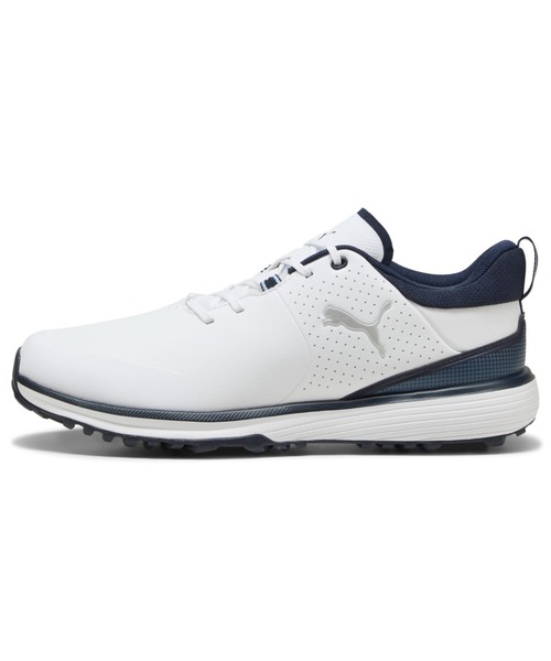 PUMA(プーマ)の「PUMA プーマ メンズ ゴルフ フュージョングリップ ST スパイク シューズ(スニーカー・メンズ・ブラック×シルバー/ホワイト系その他3/ホワイト系その他4・26.0cm/27.0cm/26.5cm/27.5cm)」の3枚目の写真